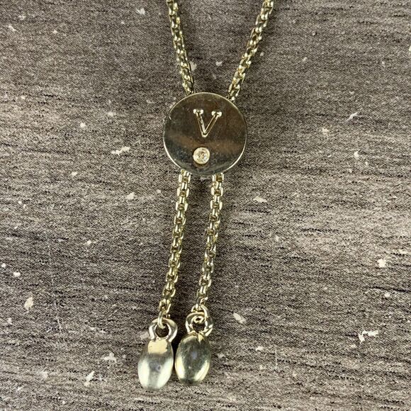 Vince Camuto Gold Tone Slider Adjustable Bracelet Charm Dangle One Size - Picture 5 of 8